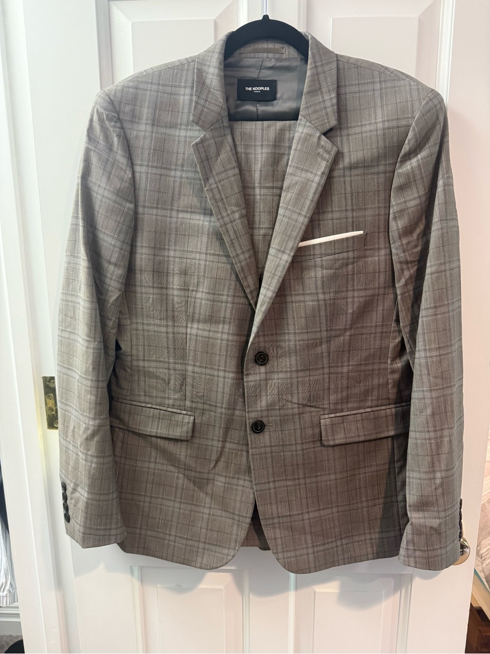 The Kooples Men's Gray Plaid Blazer - Classic Tailored Fit